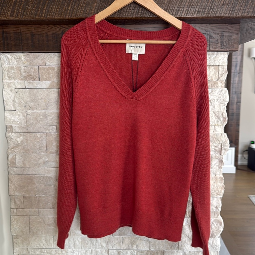 Industry v neck sweater. New w/tags. SO soft and cozy. Size XL